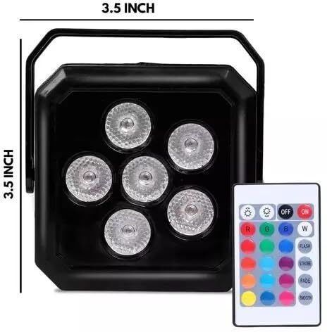 DJ PAR LIGHT 6 LED FOCUS LIGHT RGB WITH REMOTE Disco Ball Set-image-42