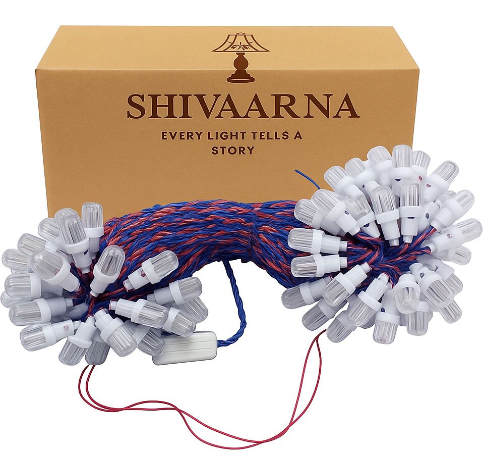 shivaarna 100 LEDs 17 m Multicolor Flickering, Color Changing Bulb Rice Lights-picture-28