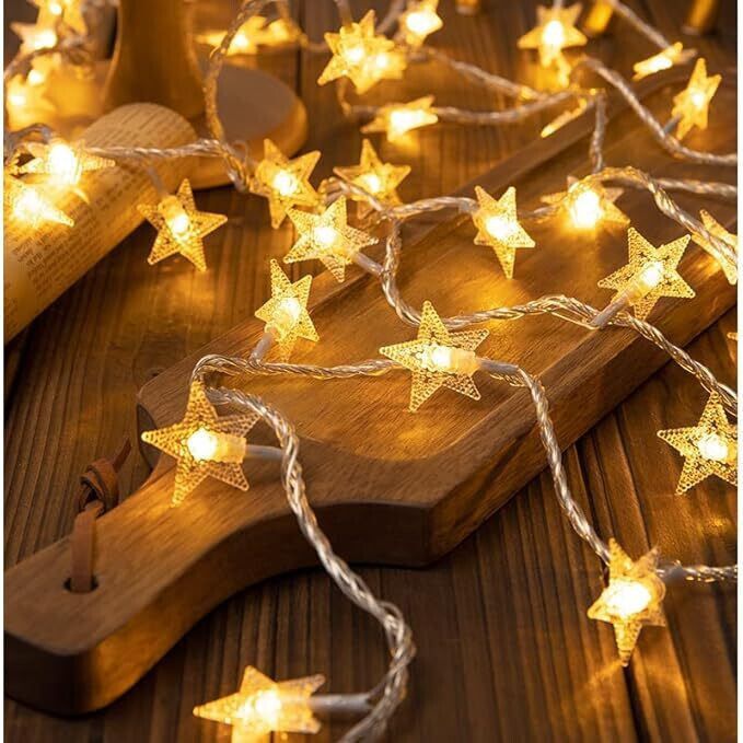 fizzytech 15 LEDs 3 m Yellow Flickering Star Rice Lights-picture-21