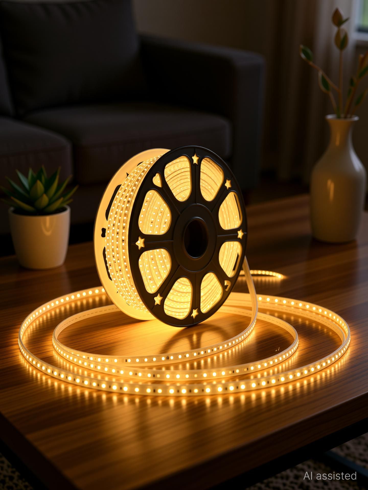 forus 600 LEDs 5 m Yellow Steady Strip Rice Lights-picture-22