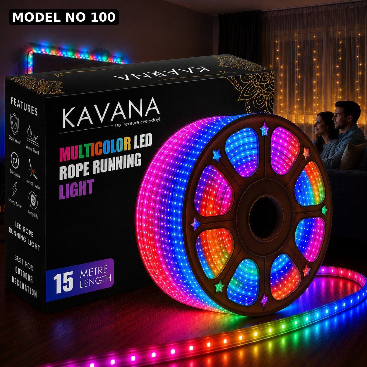 kavana 900 LEDs 15 m Multicolor Color Changing Strip Rice Lights-picture-13