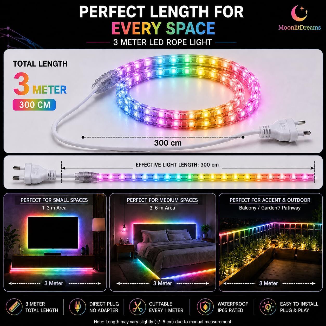 1800 LEDs 15 m Multicolor Steady Strip Rice Lights-image-14