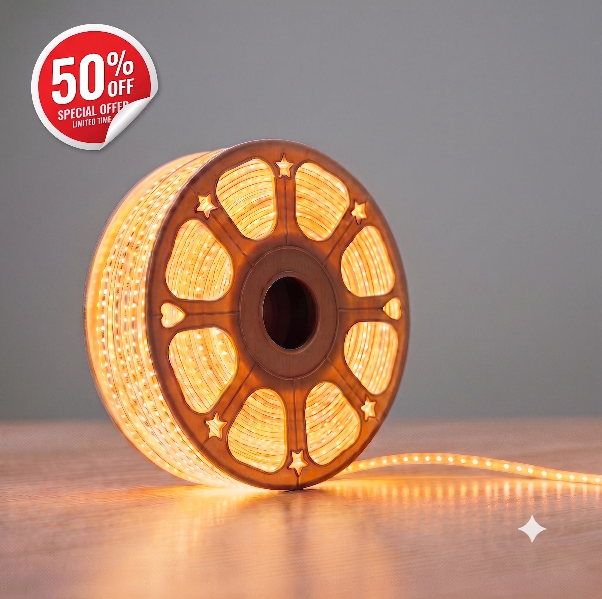 aurix 360 LEDs 5 m Yellow Steady Strip Rice Lights-picture-27