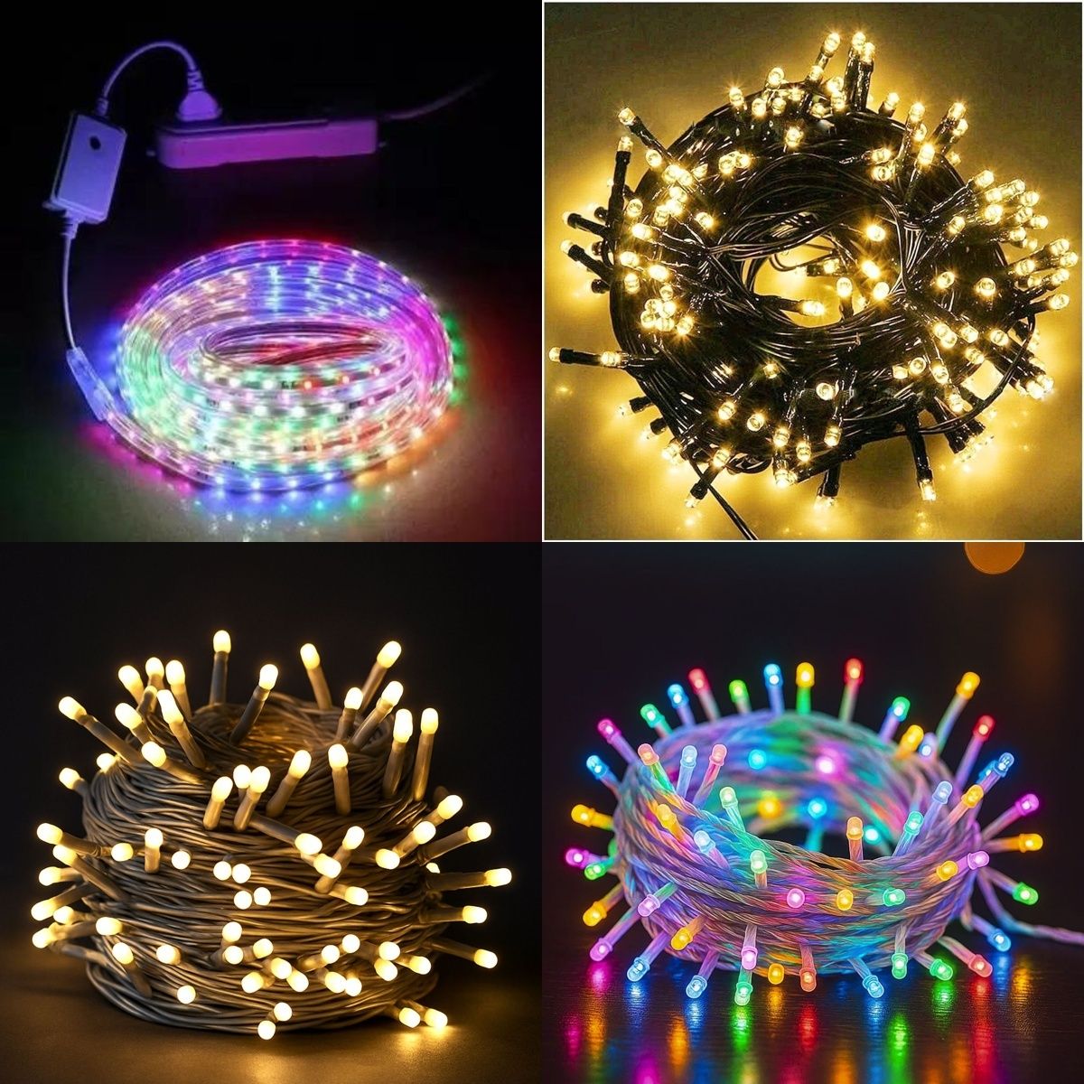35 LEDs 10 m Multicolor Steady Strip Rice Lights-image-30