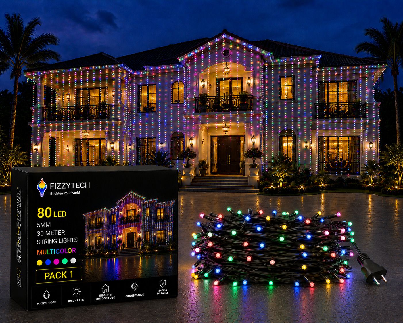 40 LEDs 30 m Multicolor Color Changing String Rice Lights-image-34