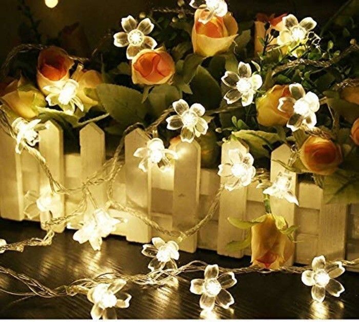 16 LEDs 3.2 m Yellow Steady Flower Rice Lights-image-48