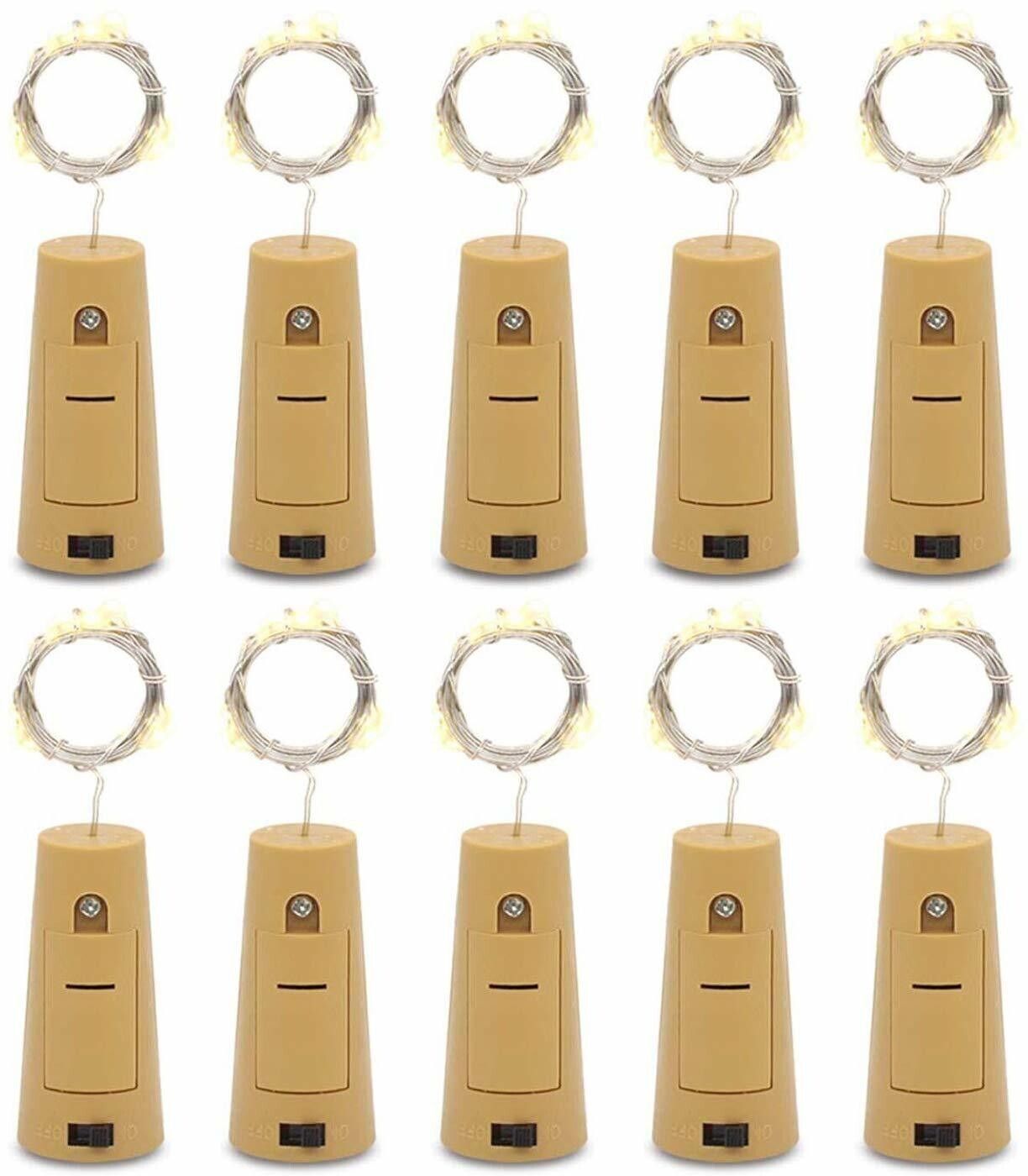 20 LEDs 1.98 m White Color Changing Bottle Rice Lights