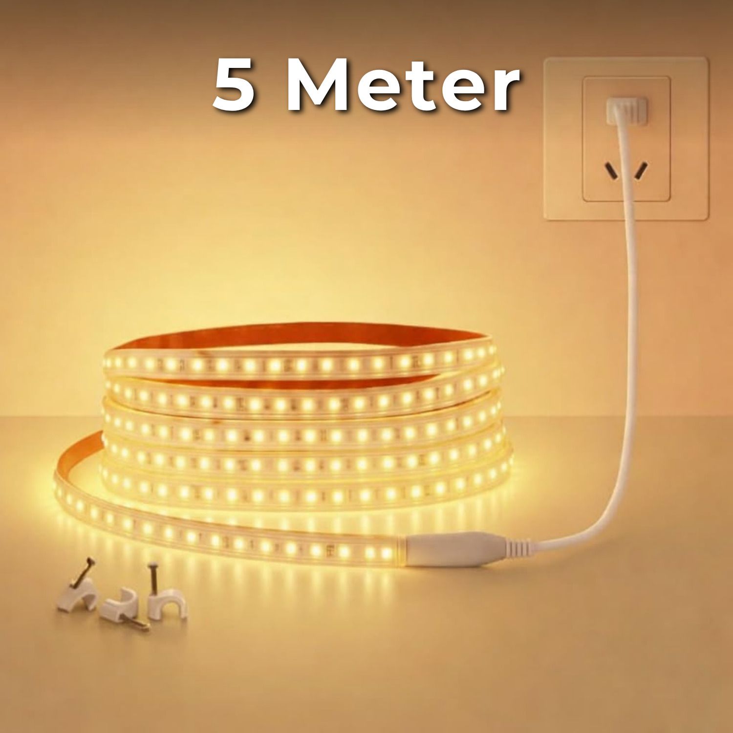 xenith 600 LEDs 5 m Yellow Steady Strip Rice Lights-picture-46