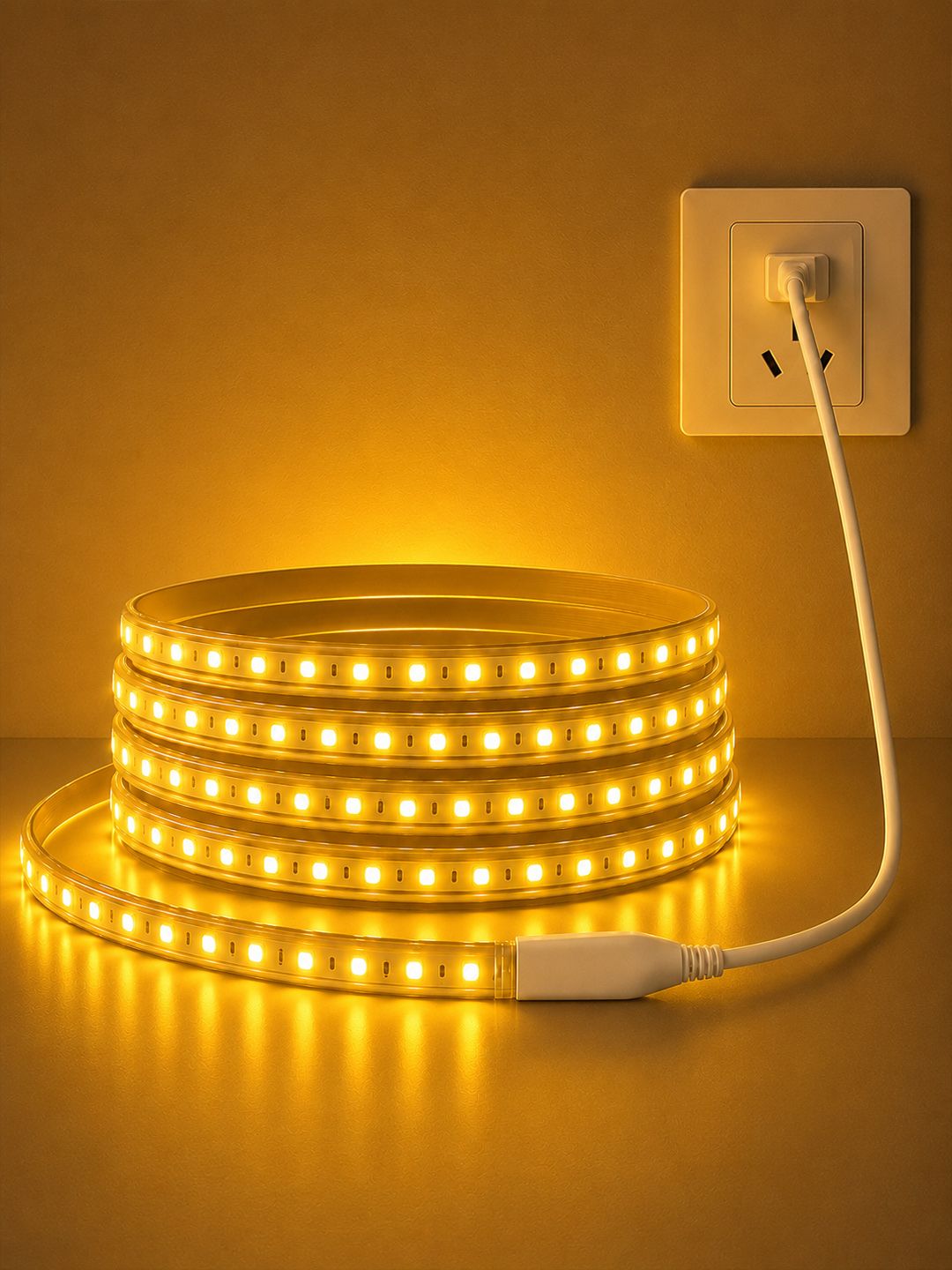 1200 LEDs 20 m Yellow Steady Strip Rice Lights-image-39