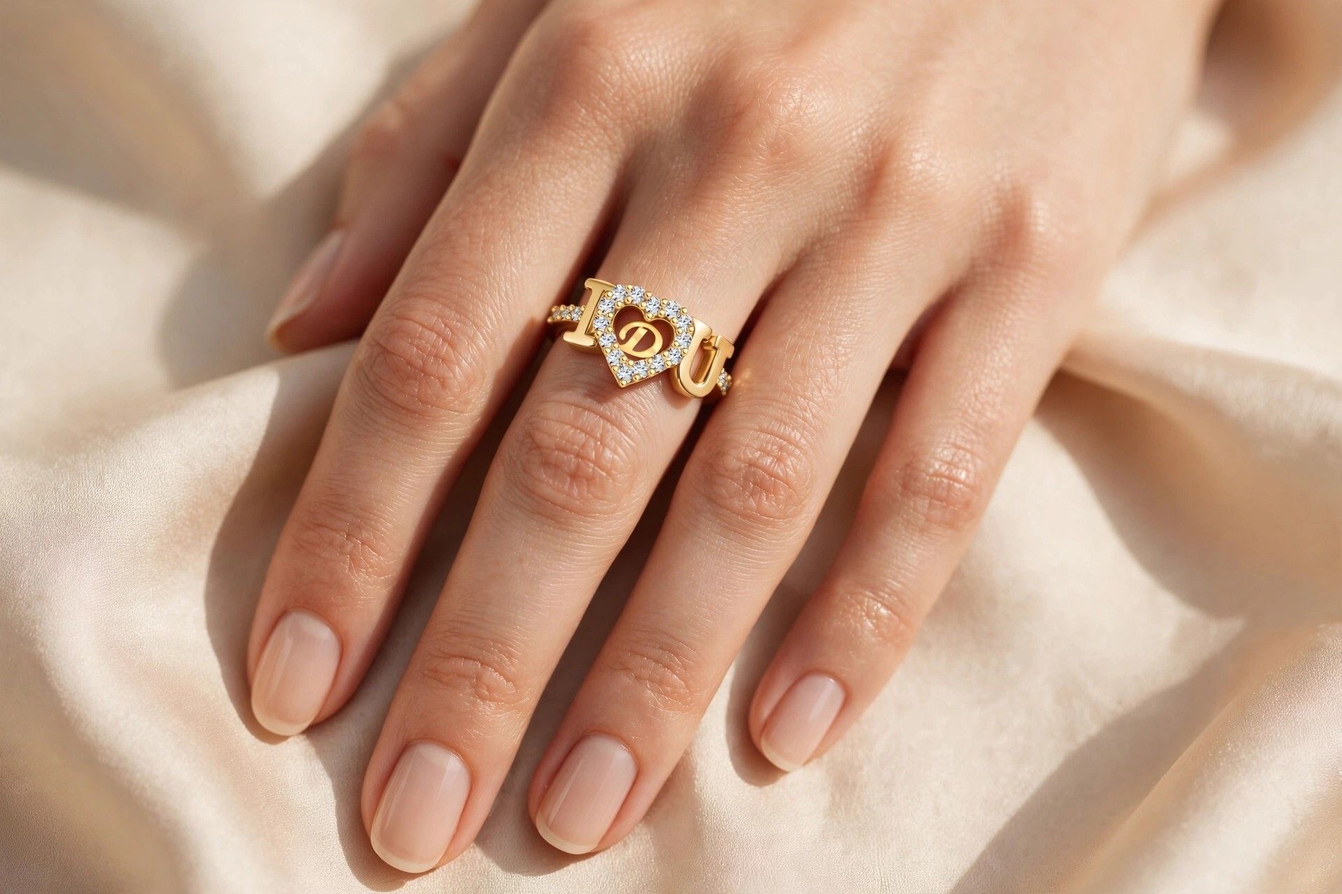 iga collection Valentine Latest Customised Trendy Look Alphabetical Rings Brass Cubic Zirconia Ring-picture-9