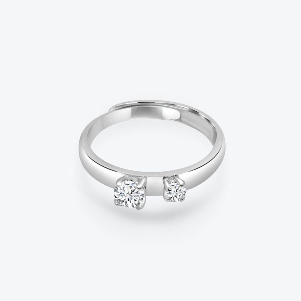 apna silver Silver Cubic Zirconia Rhodium Plated Ring-picture-25
