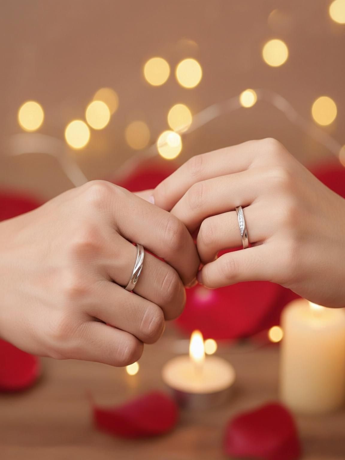 Mother's Day / Gifting / Silver Plated Bands Adjustable 2 Pcs Brass Crystal Ring Set-image-41