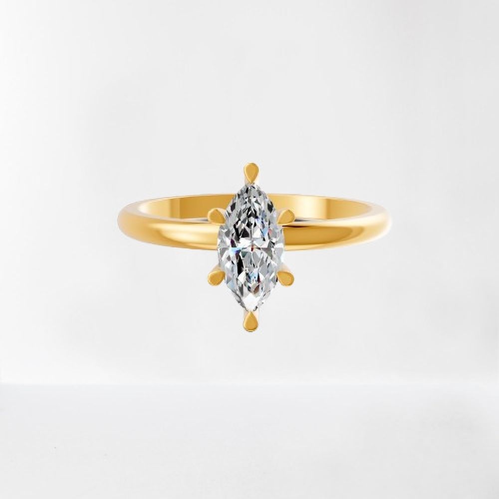 forever jewels Ring For Women & Girls, 3Ct Gold Plated Marqiuse Cut 6 Prongs Sterling Silver Sterling Silver Plated Ring-picture-28