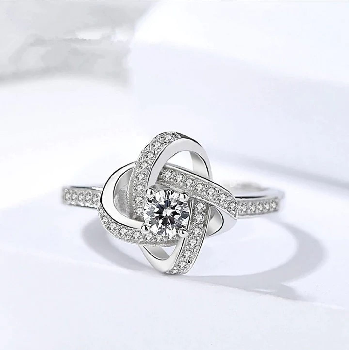style kraft SV Eternal Butterfly Adjustable Ring For Women & Girls Girlfriend velentine gift Brass, Metal, Alloy, Sterling Silver, Copper Cubic Zirconia, Crystal Sterling Silver, Platinum Plated Ring-picture-10