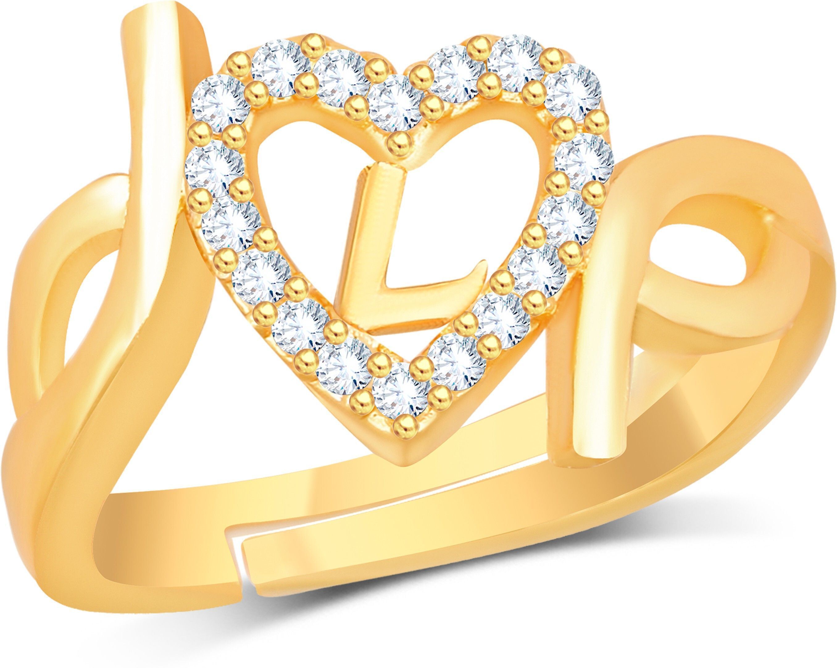 house of common Brass Cubic Zirconia Gold Plated Ring-picture-32