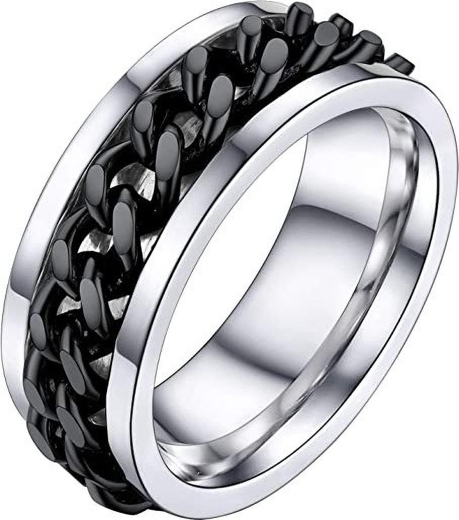 Kanak Jewels Lovely Trending Brass silver Plated Finger Ring For Mens & Boys. Brass Silver Plated Ring-image-4