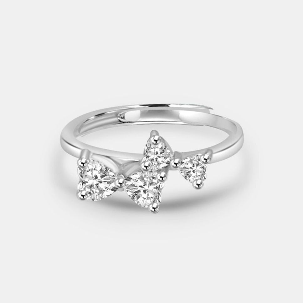 apna silver Silver Cubic Zirconia Rhodium Plated Ring-picture-23