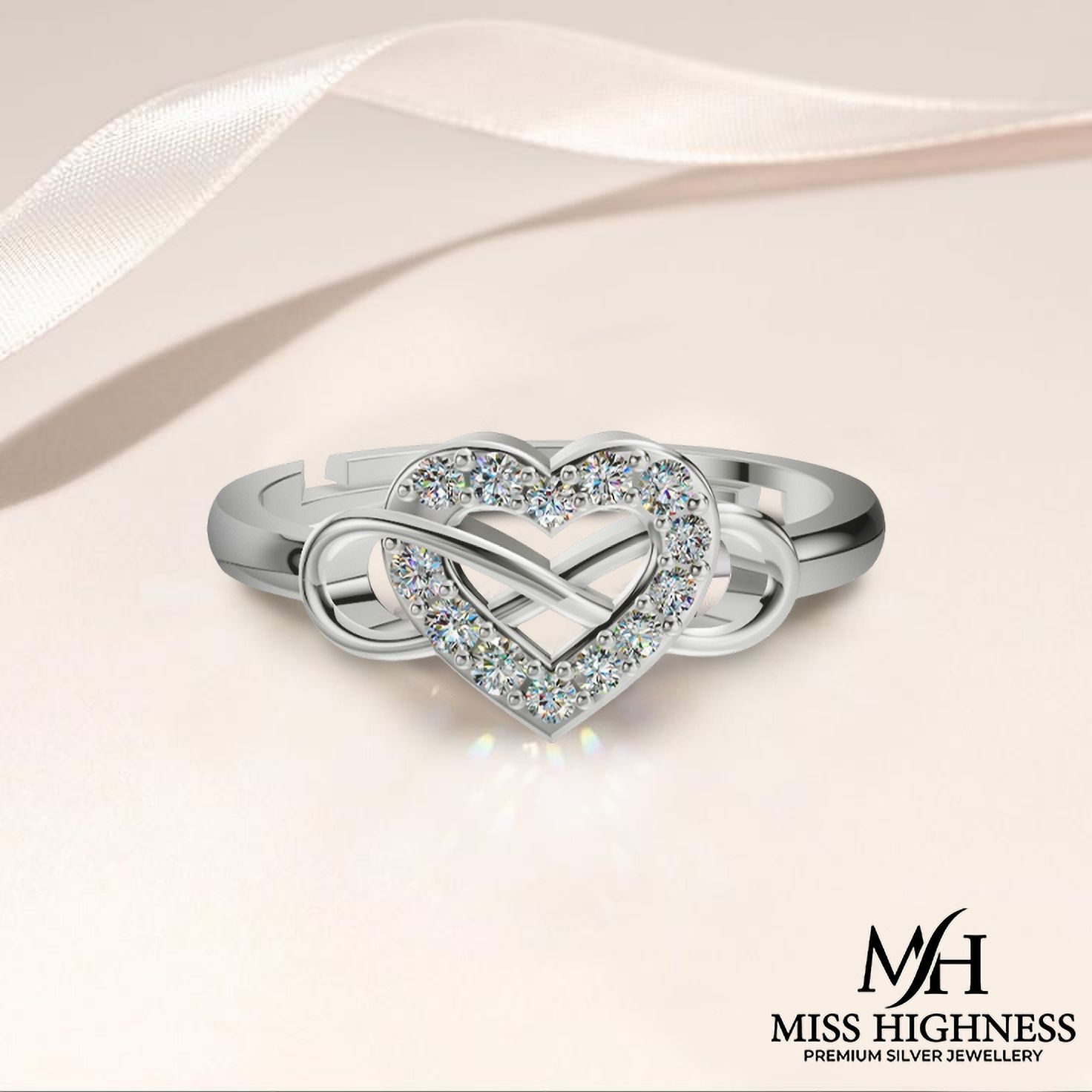 Rakhi Rakshabandhan Special Gift For Sister, Bhabhi Sterling Silver Cubic Zirconia Sterling Silver Plated Ring