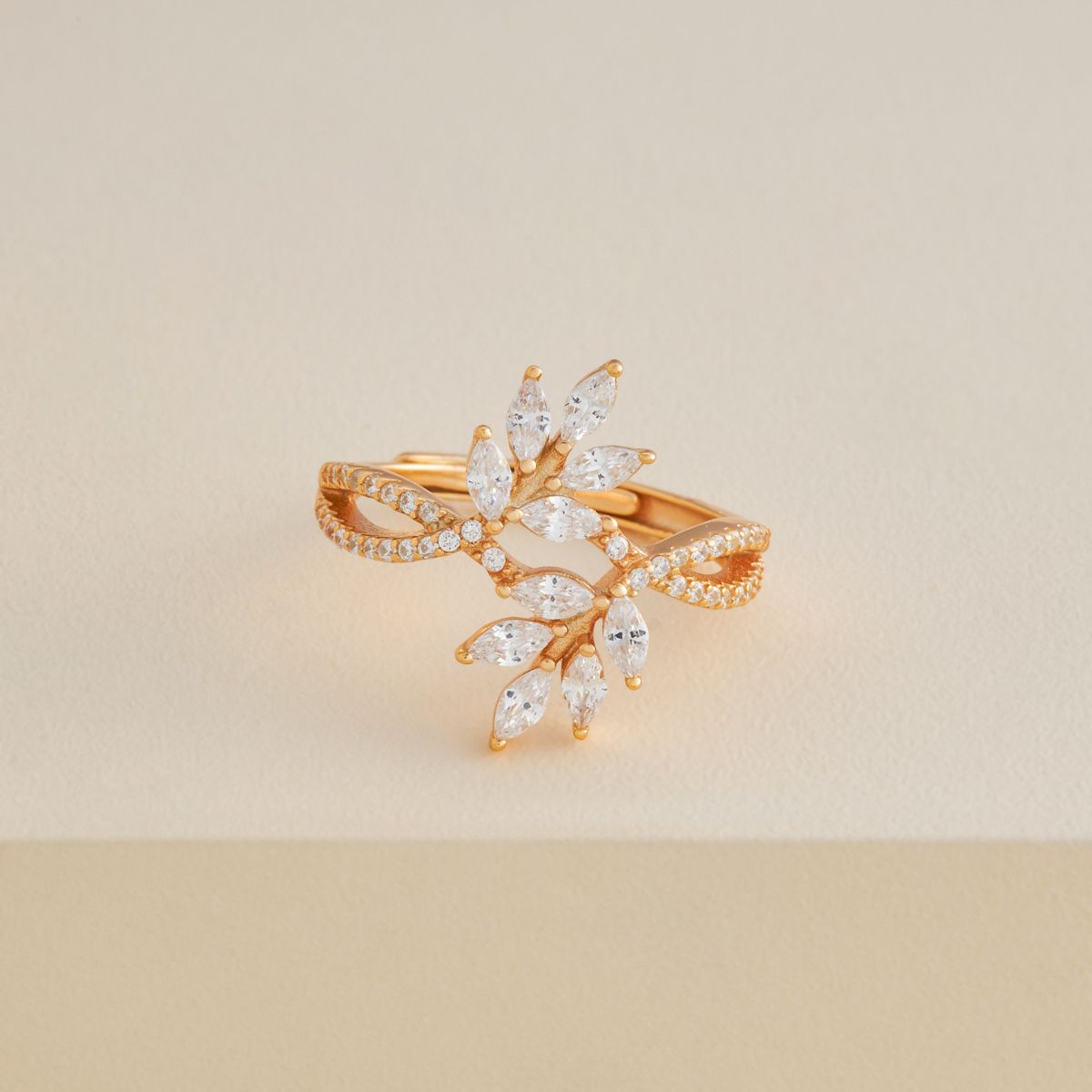 White Gold - Plated Office Wear Silver Finger Ring Silver Zircon Gold Plated Ring-image-28