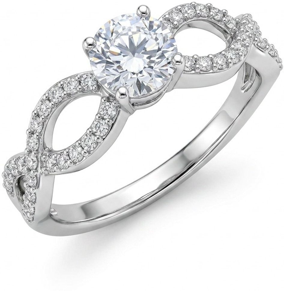 sayda Wedding Engagement Promise Anniversary Jewelry Gift for Girls & Women Silver Silver Plated Ring-picture-46
