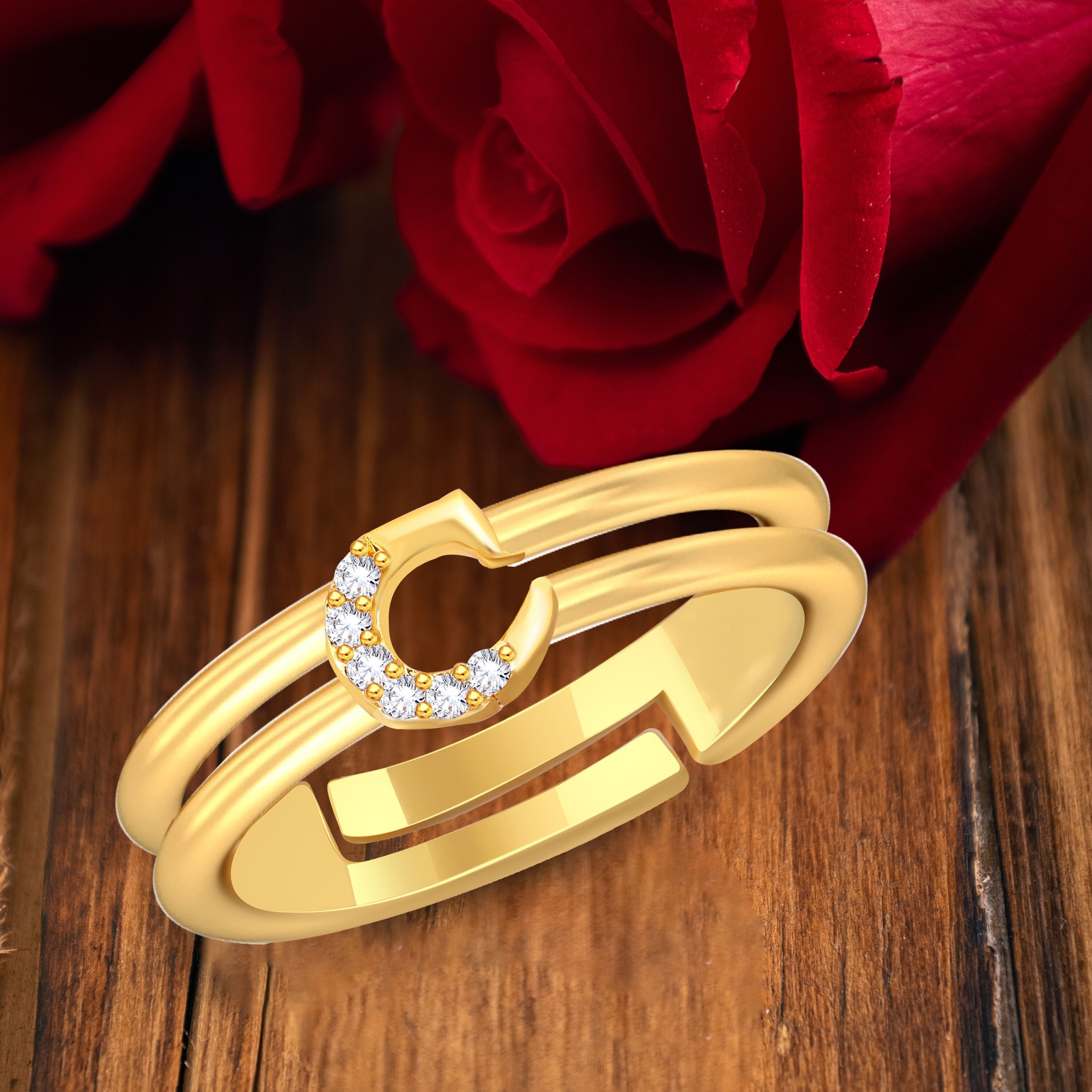 house of common Brass Gold Plated Ring-picture-15