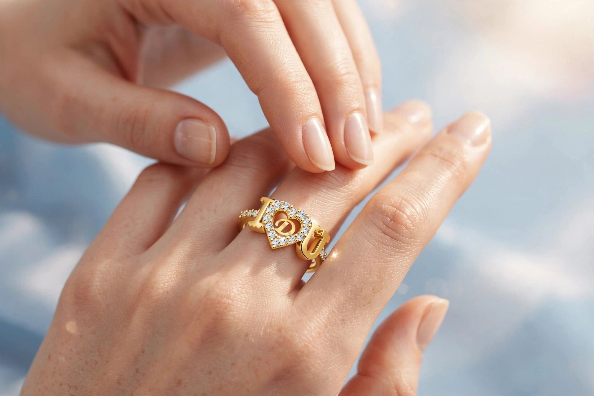 iga collection Valentine Latest Customised Trendy Look Alphabetical Rings Brass Cubic Zirconia Ring-picture-7