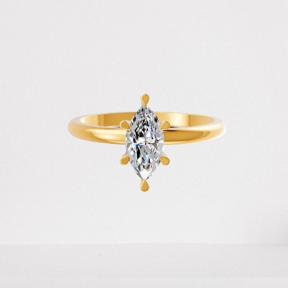 forever jewels Ring For Women & Girls, 4Ct Gold Plated Marqiuse Cut 6 Prongs Sterling Silver Sterling Silver Plated Ring-picture-26
