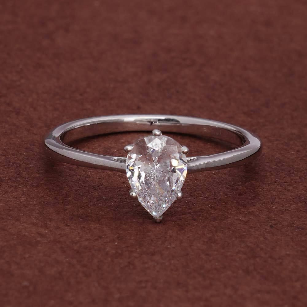 PALMONAS 925 Sterling Silver Peardrop 925 silver Ring for Womens Sterling Silver Cubic Zirconia Rhodium Plated Ring-picture-15