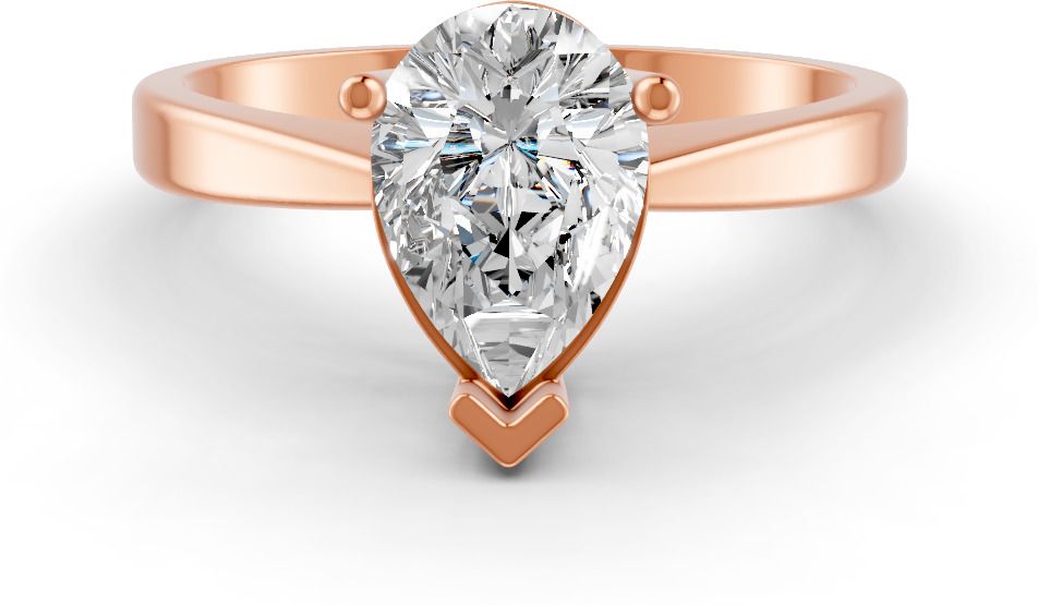 forever jewels 3Ct Pear Cut Moissanite Women 3 Prong Solitaire Ring 14K Rose Gold Plated Sterling Silver Moissanite Gold Plated Ring-picture-14