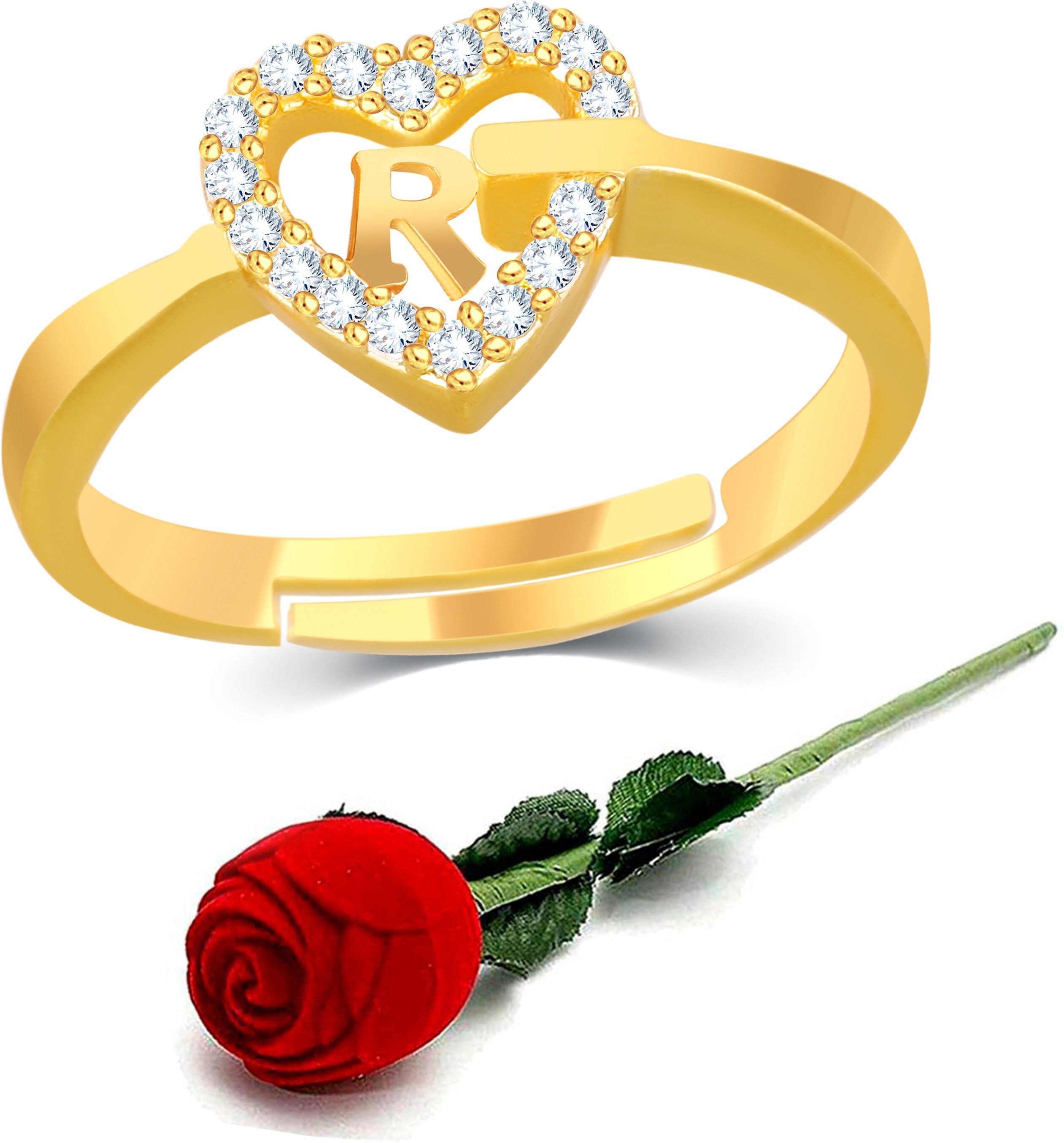 house of common Brass Cubic Zirconia Gold Plated Ring-picture-37