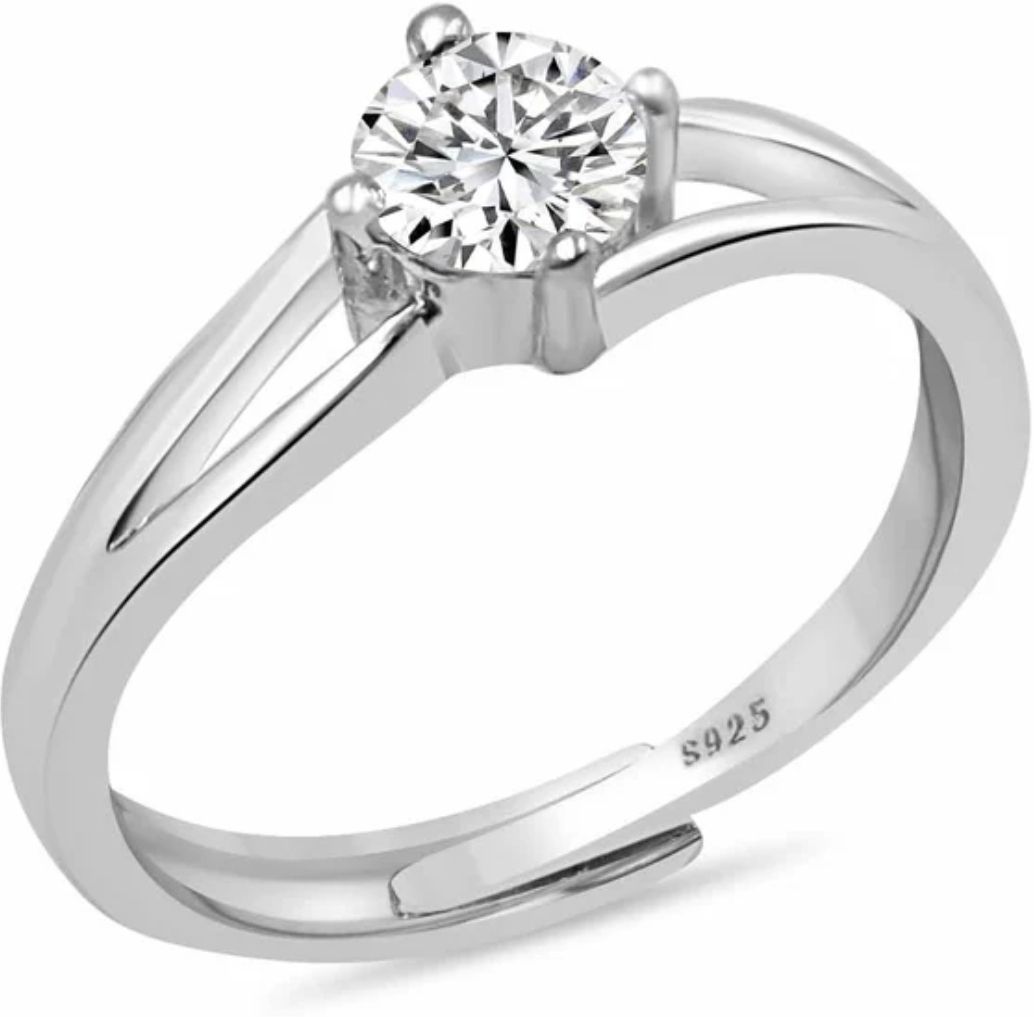 zarkan Sterling Silver Cubic Zirconia Rhodium Plated Ring-picture-11