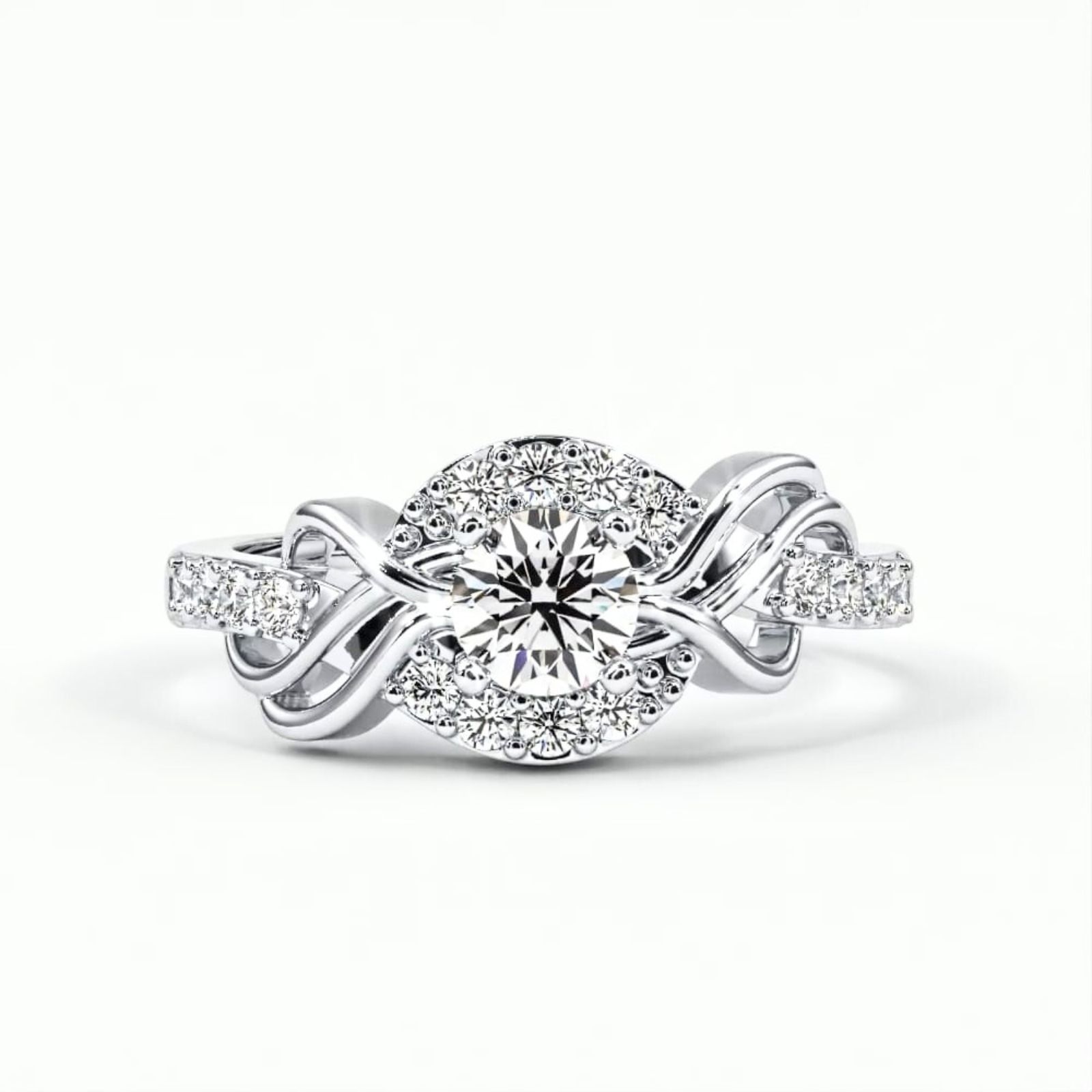 925 Sterling Silver Love Root Silver Solitaire Ring For Women & Girls Silver Zircon Rhodium Plated Ring-image-27