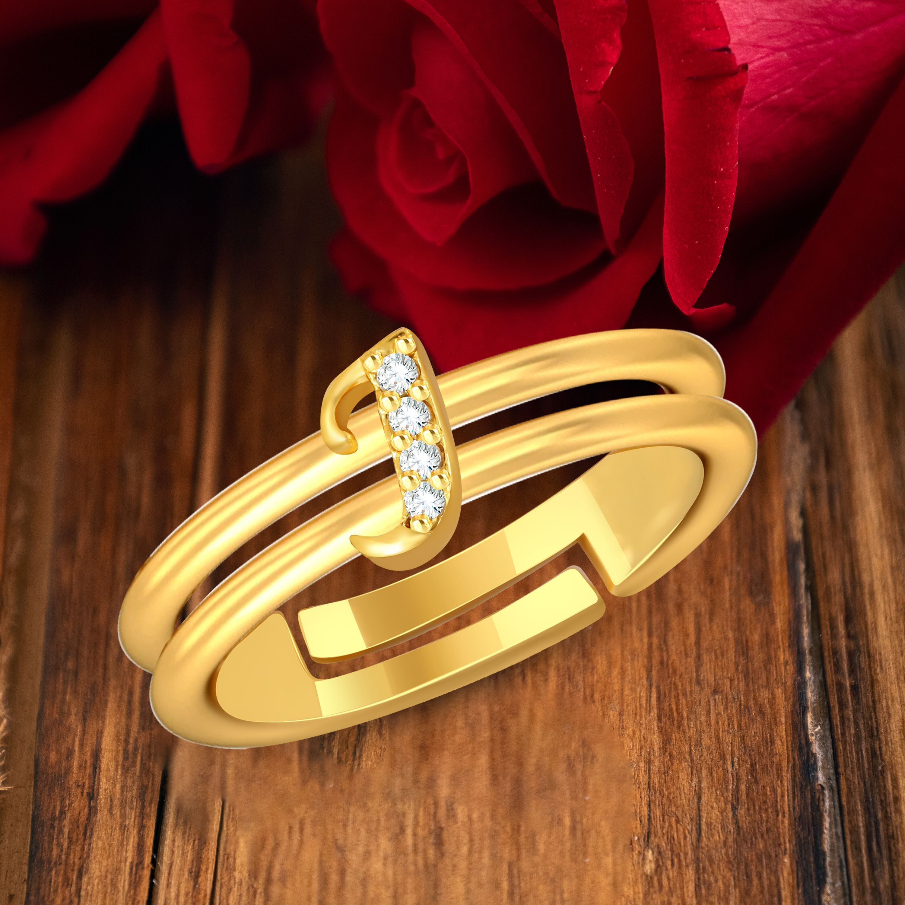 house of common Brass Gold Plated Ring-picture-19