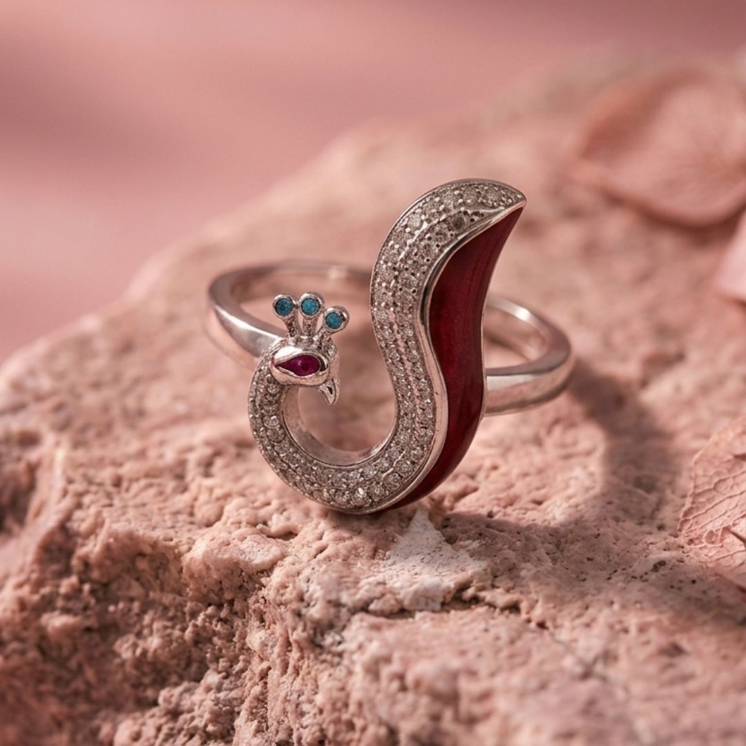 Peacock ring Silver Ring-image-24