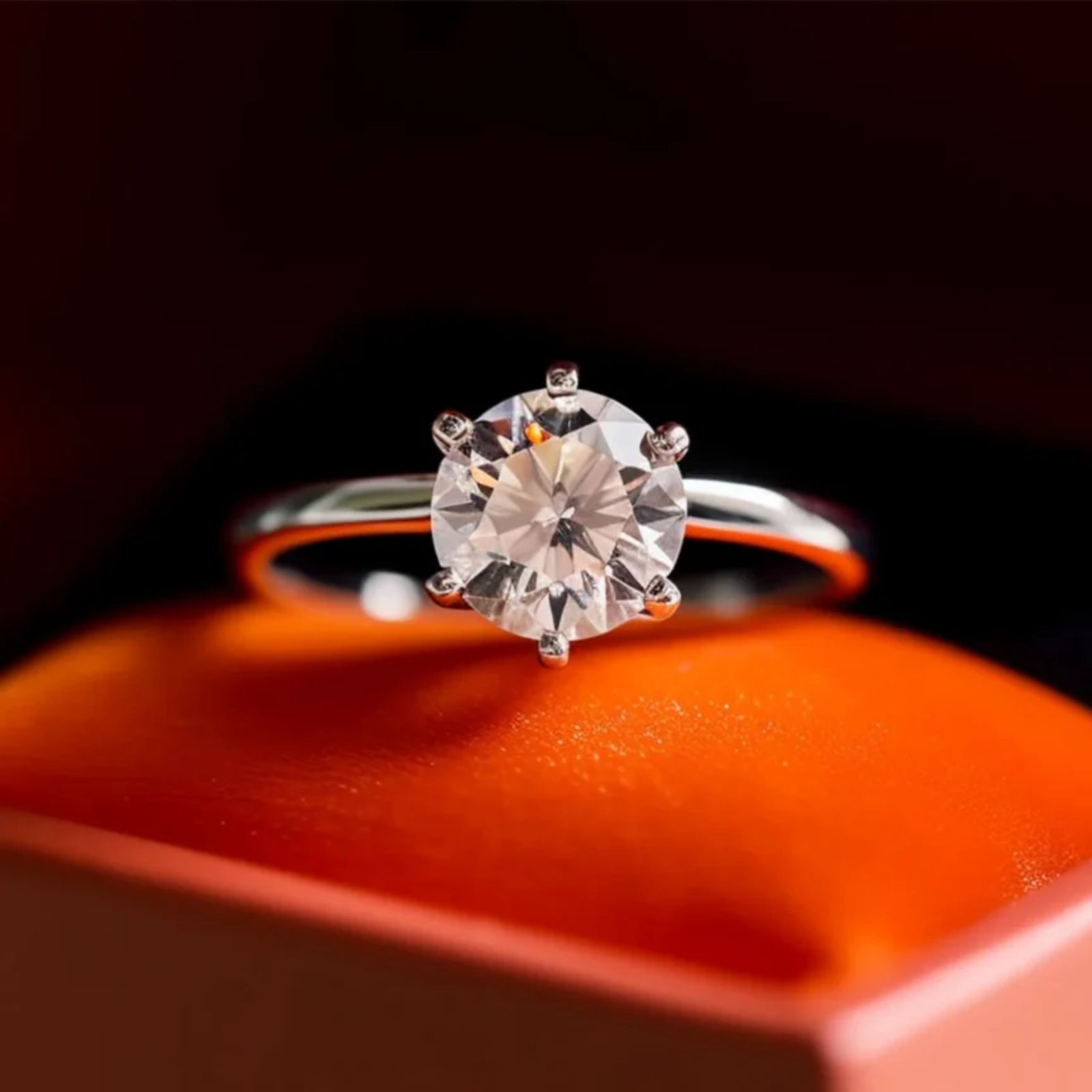 Premium Solitaire 925 Silver Ring Perfect For Gifting Women Silver Zircon Rhodium Plated Ring-image-34