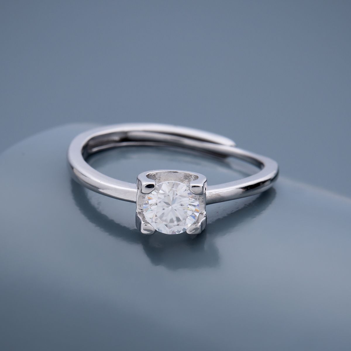 White Rhodium-Plated Party 92.5 Sterling Silver Finger Ring Sterling Silver Zircon Rhodium Plated Ring-image-35