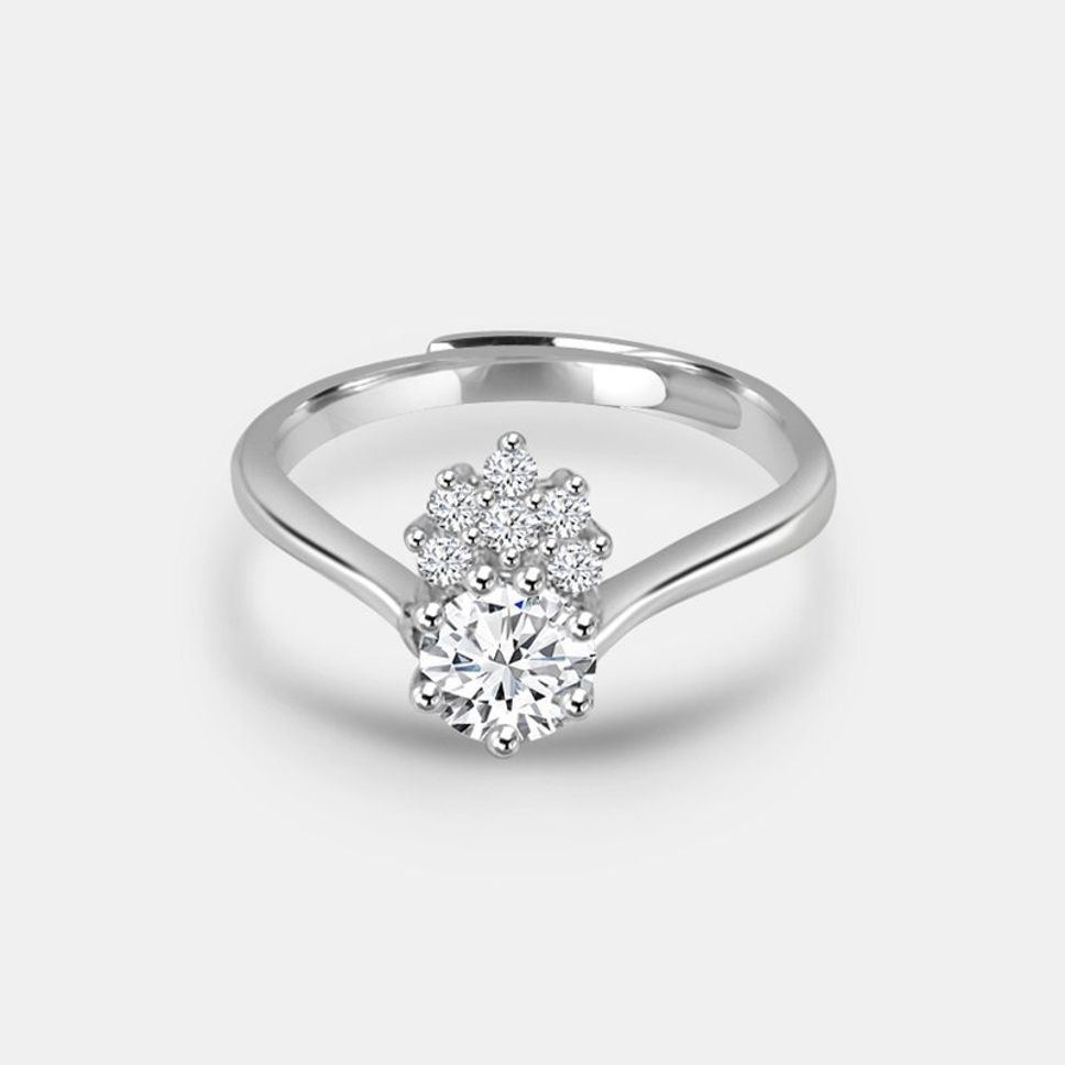apna silver Silver Cubic Zirconia Rhodium Plated Ring-picture-45
