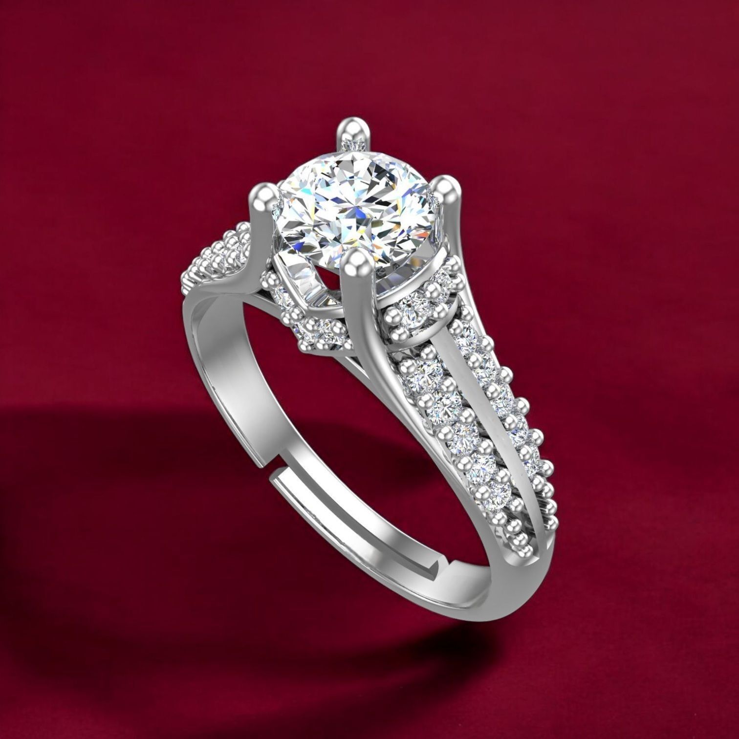 Pure 925 Sterling Silver Ring for Women | Crown Princess Ring | Silver Cubic Zirconia Sterling Silver Plated Ring