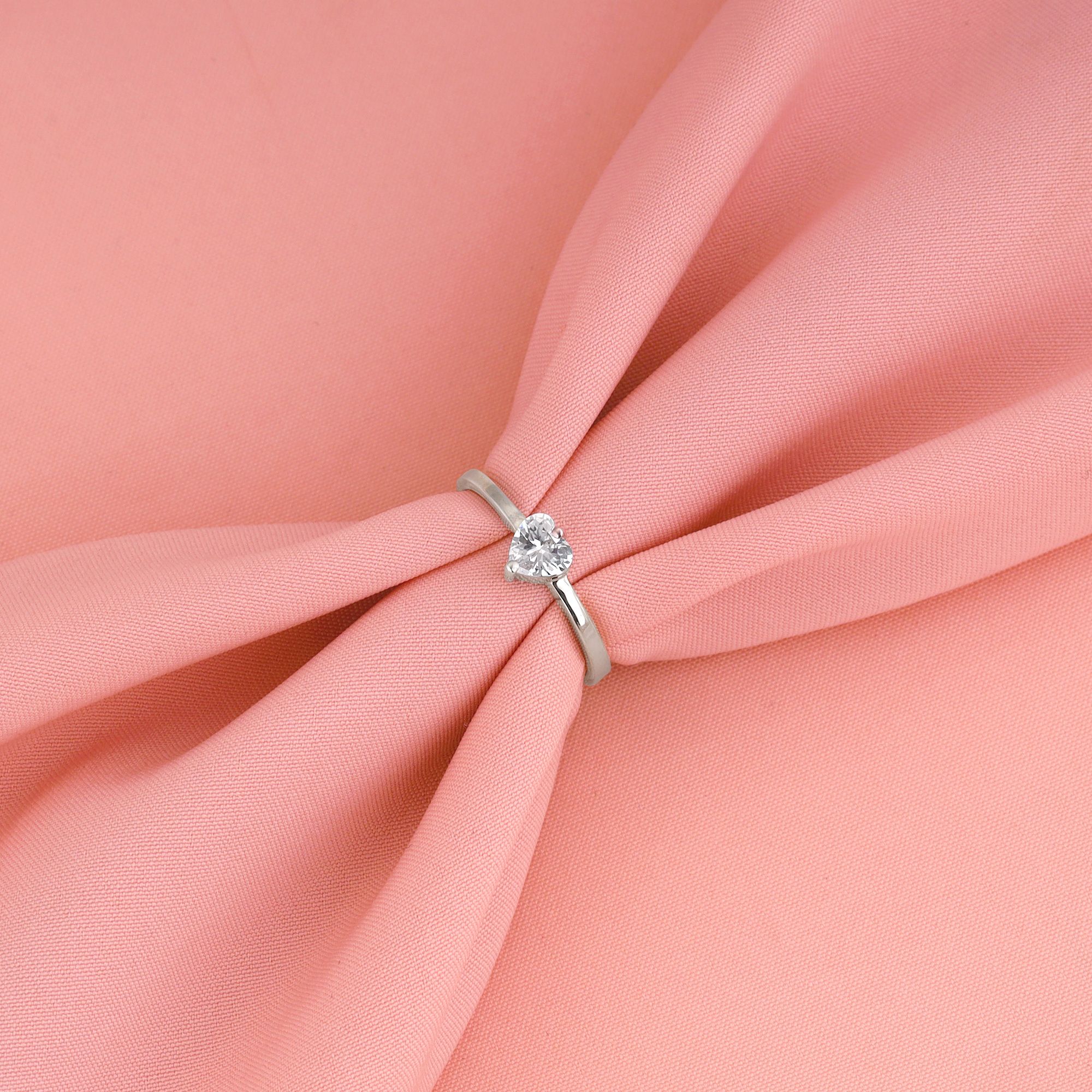 giva Sterling Silver Passionate Love for Girls and Womens Sterling Silver Zircon Silver Plated Ring-picture-22