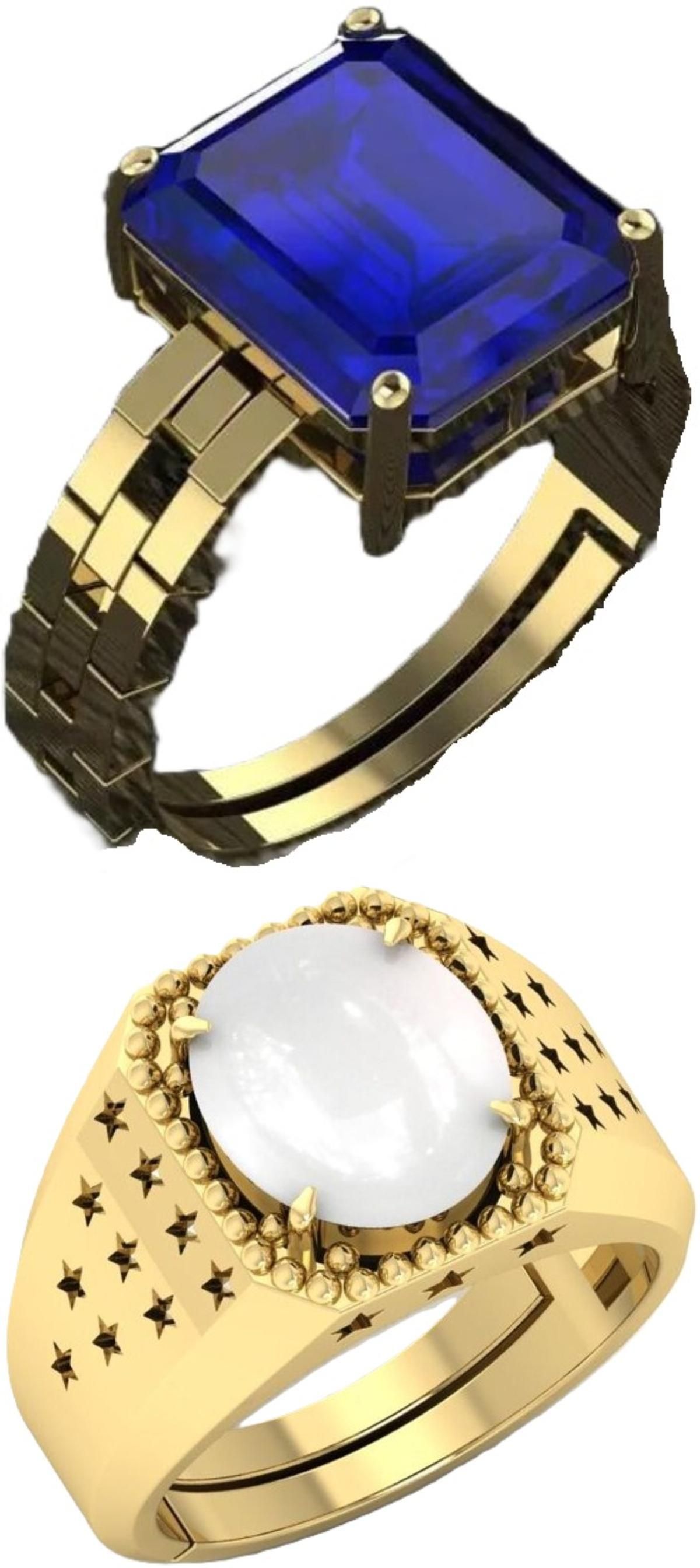 Unique & Effective Stone Ring for Men & Women Brass, Glass Ring-image-32