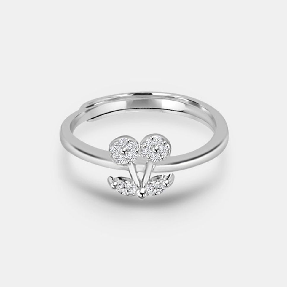 apna silver Silver Cubic Zirconia Rhodium Plated Ring-picture-48