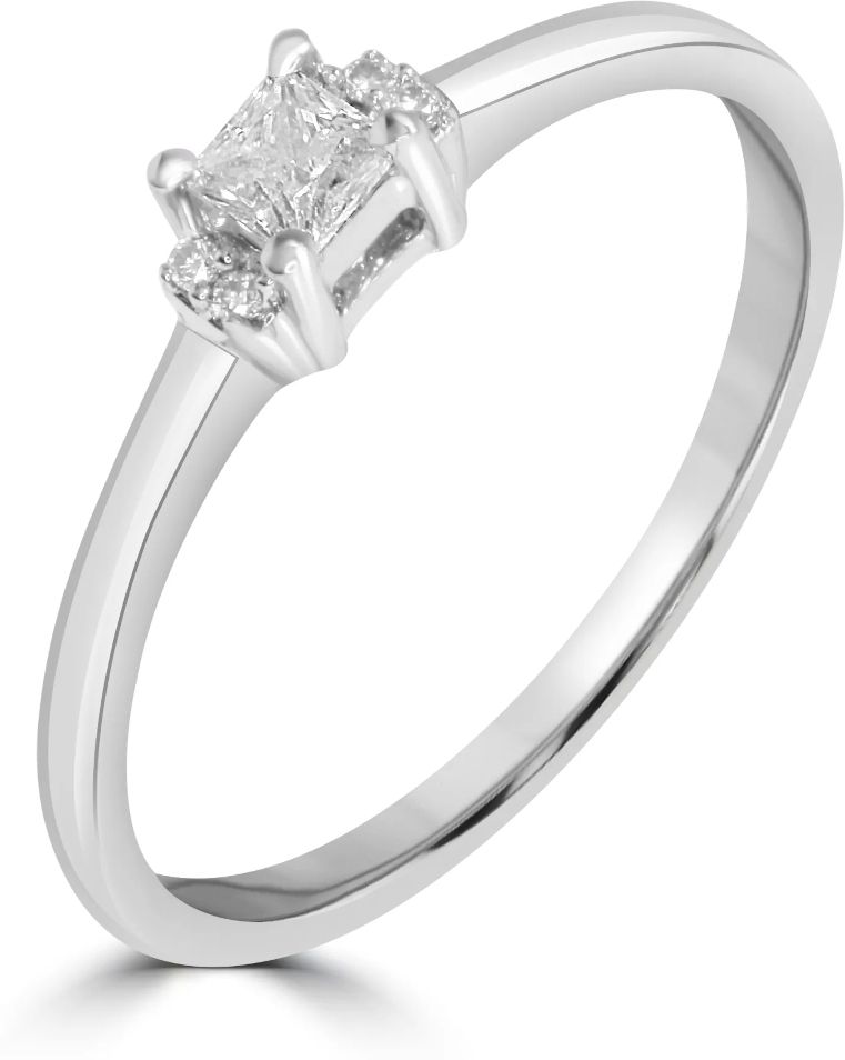 The Starlit Promise Sterling Silver Moissanite Sterling Silver Plated Ring-image-10