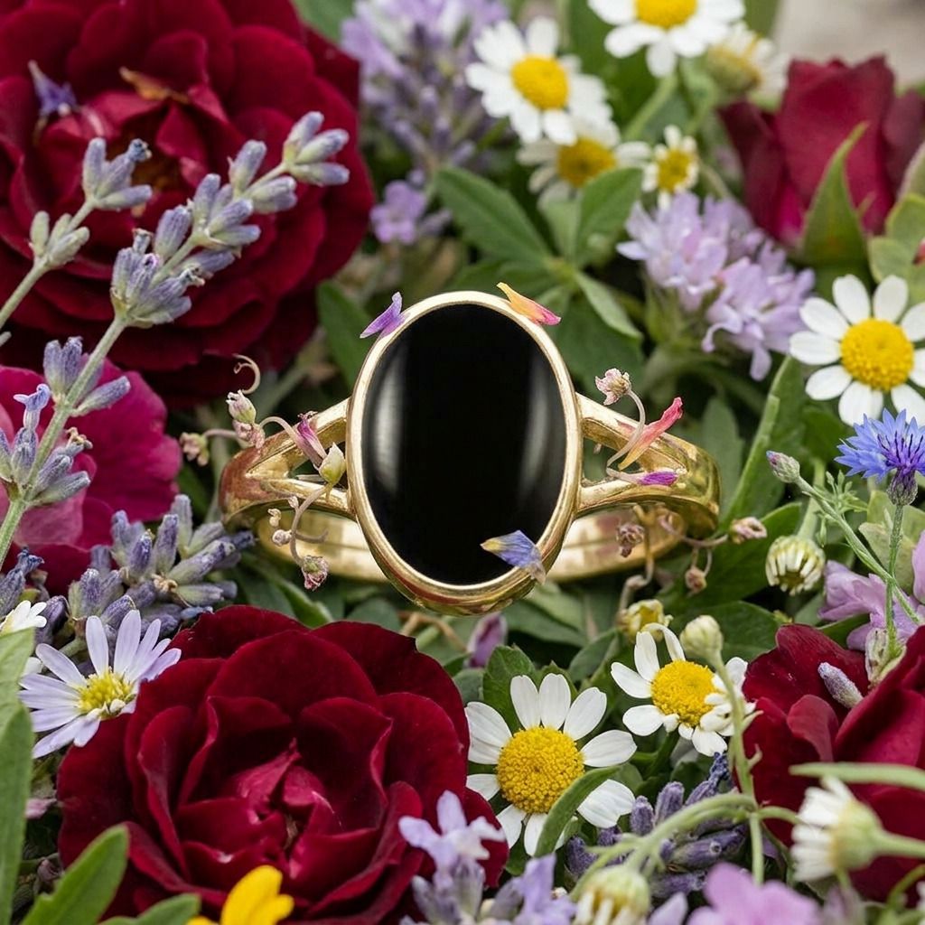 Black Hakik Adjustable Ring For Men And Women Brass Onyx Gold Plated Ring-image-3