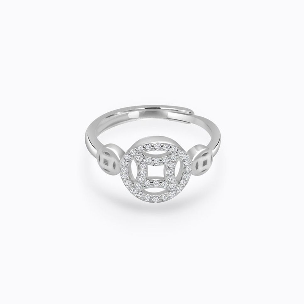 apna silver Silver Cubic Zirconia Rhodium Plated Ring-picture-40
