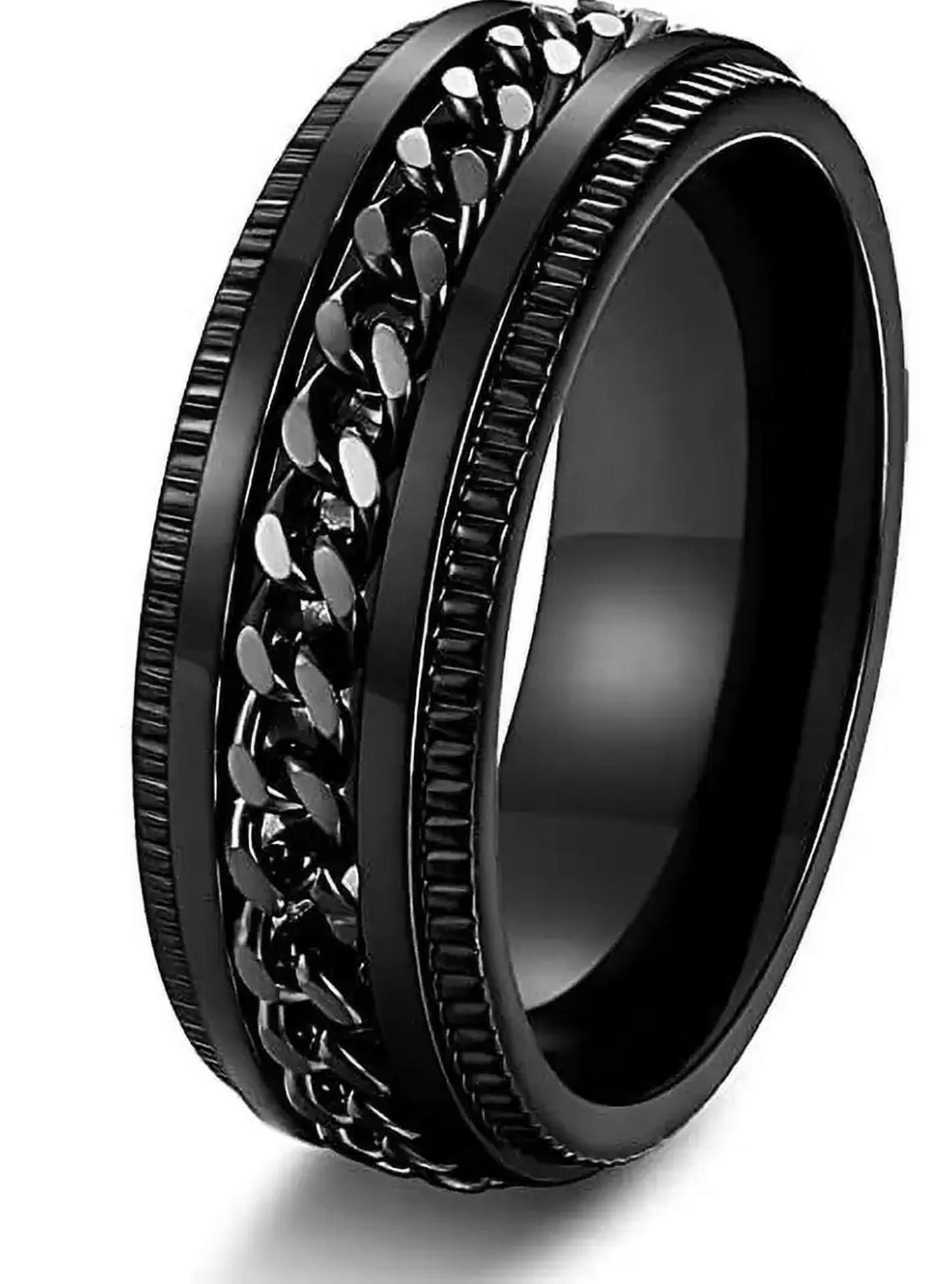 Valentine Trendy Look Stylish Dude Chain Ring For Boys & Girls Stainless Steel Ring-image-23