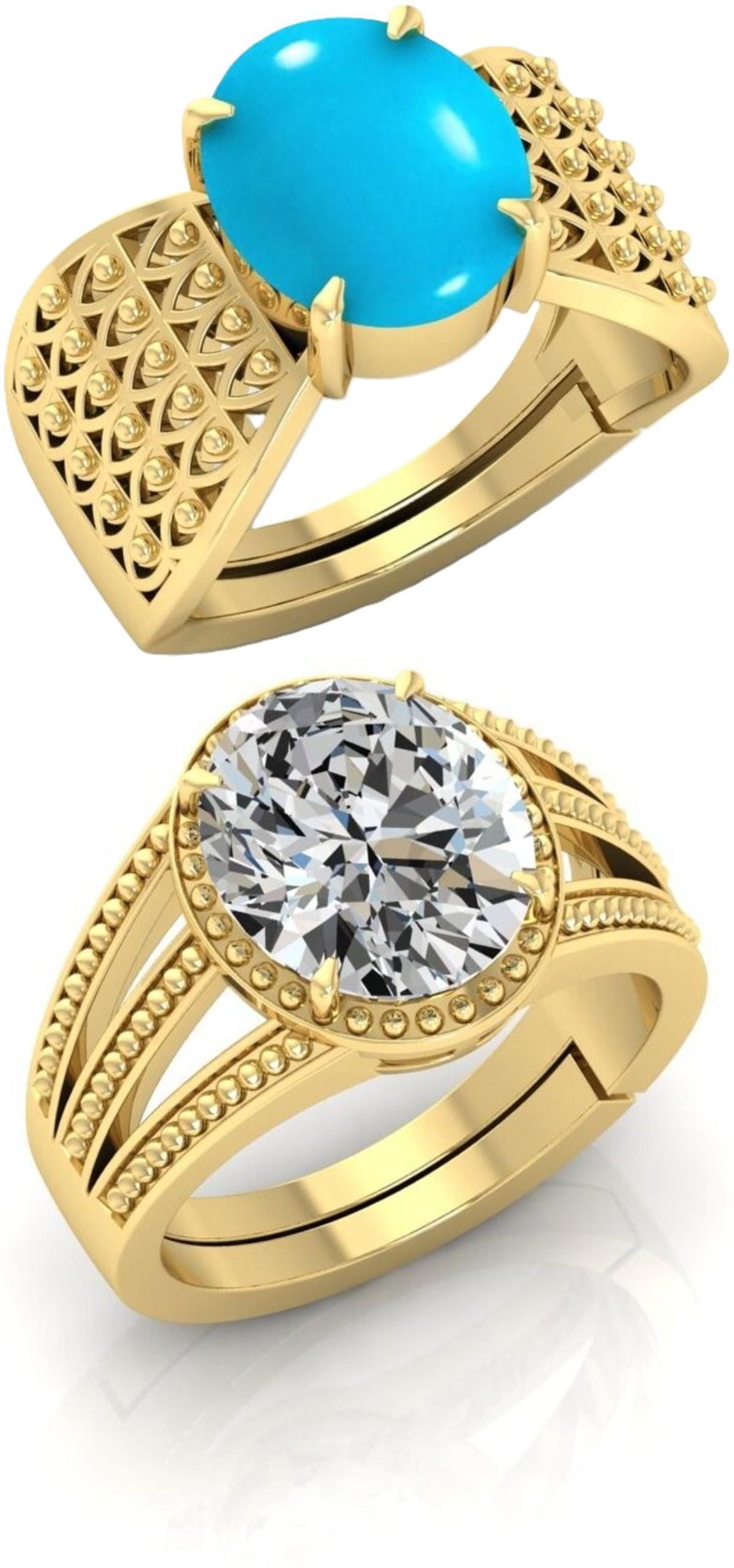 Unique & Effective Stone Ring for Men & Women Brass, Glass Ring-image-34