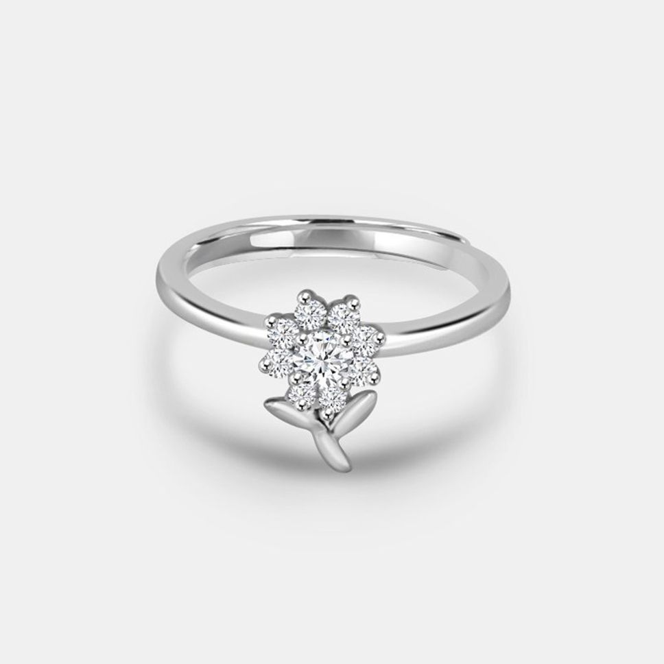 apna silver Silver Cubic Zirconia Rhodium Plated Ring-picture-41