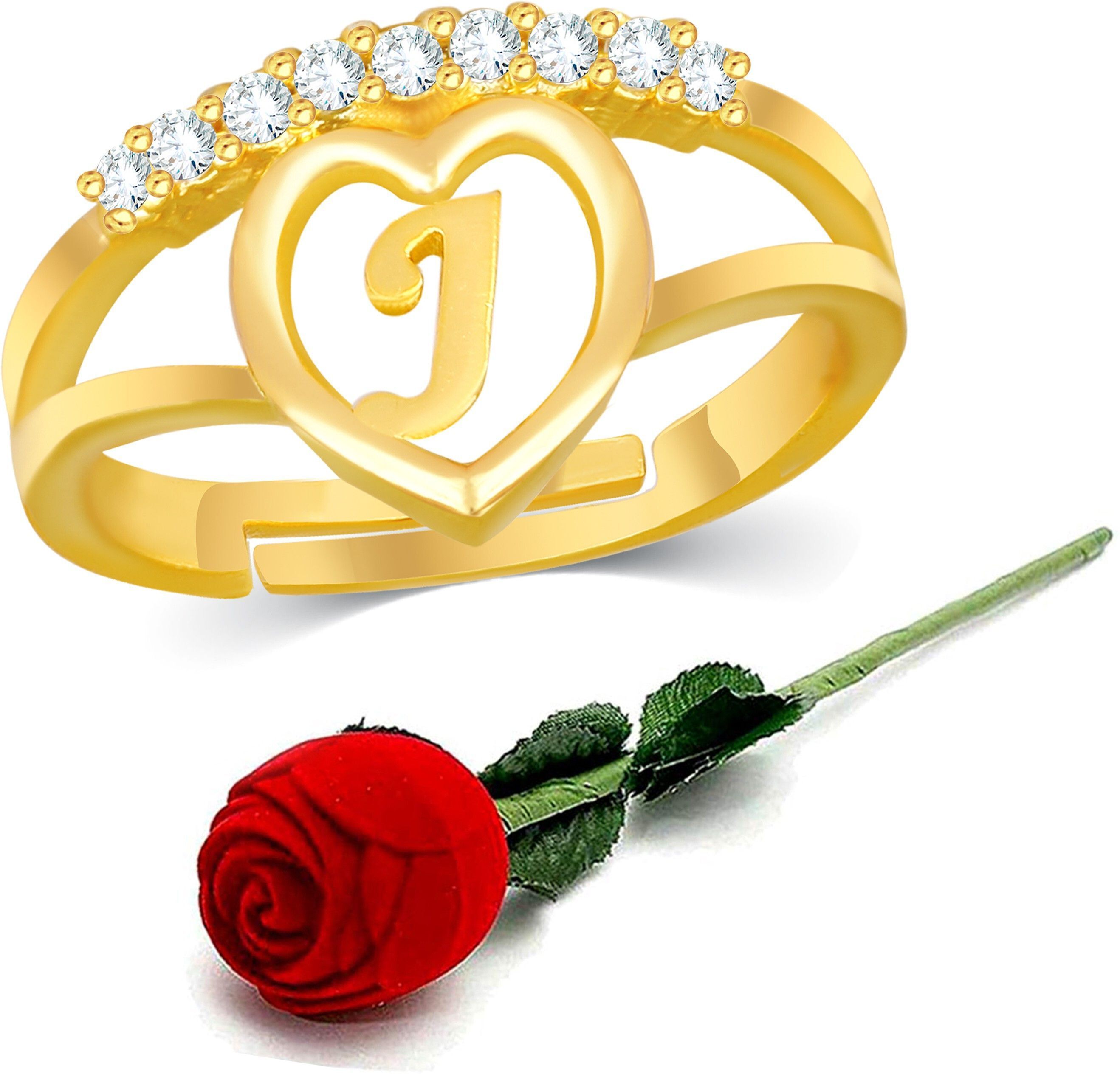 house of common Brass Cubic Zirconia Gold Plated Ring-picture-40