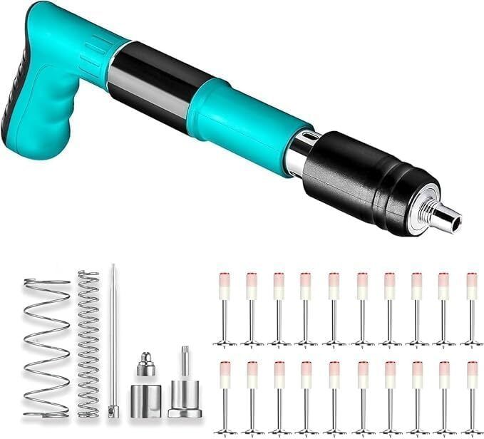 Heavy Duty Manual Steel Nail Gun – 5 Speed Adjustable Concrete Nailer 20 Nails Corded Nailer-image-28