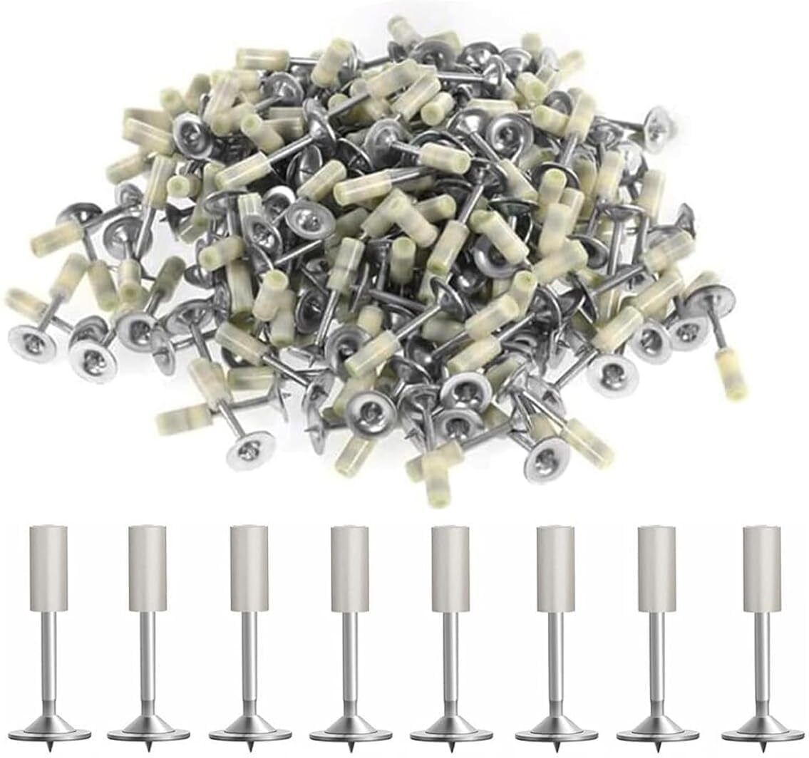 hsbtreads nail 100Pcs Nails for Concrete Nail Gun, Round Nails Wall Fastening Tool Rivet-picture-17